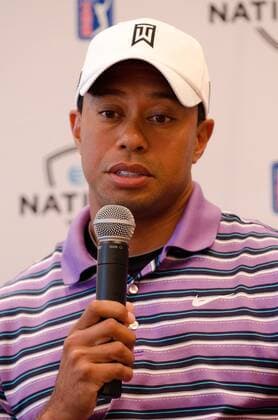 May 24, 2011 - Newtown Square, PA - TIGER WOODS at a press conference for the AT&T National golf Tournament. The press conference was held at the Aronimink Golf Club in Newtown Square PA, home of Tiger Woods AT&T National Tournament. Tiger Woods AT&T National Press Conference - ZUMArf1