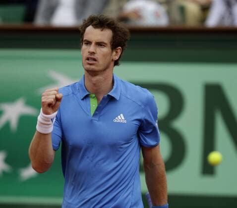 French Open 2011, Roland Garros,Paris,ITF Grand Slam Tennis Tournament . Andrew Murray,(GBR) macht die Faust und jubelt,Jubel, Emotion, Einzelbild, Aktion