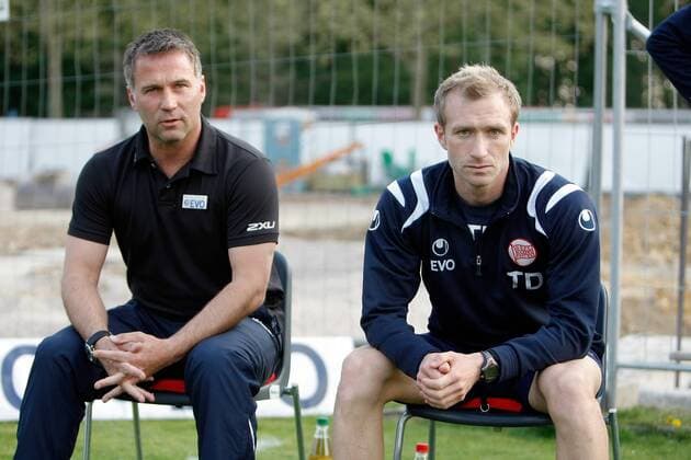 Fußball, Trainerhistorie, Kickers Offenbach 3. Fussball Bundesliga 2010 2011 Kickers Offenbach - VfB Stuttgart II, 20.04.2011 Trainer Thomas Gerstner (Offenbach) - Co-Trainer Tobias Dudeck (Offenbach)