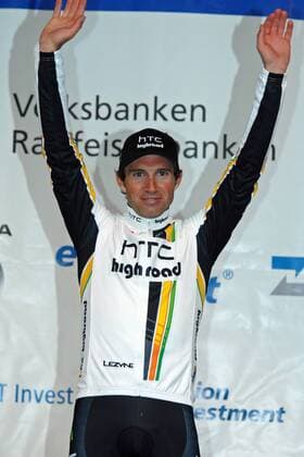 Podium - Etappensieger Michael ALBASINI ( SWI Team HTC - Highroad ) - Event: 32. Bayern Rundfahrt 2011 - Bad Gögging nach Aichach 180.5 km - Location: Bad Gögging - Bayern - Deutschland - Europa - Datum: 27.05.2011 - Contact