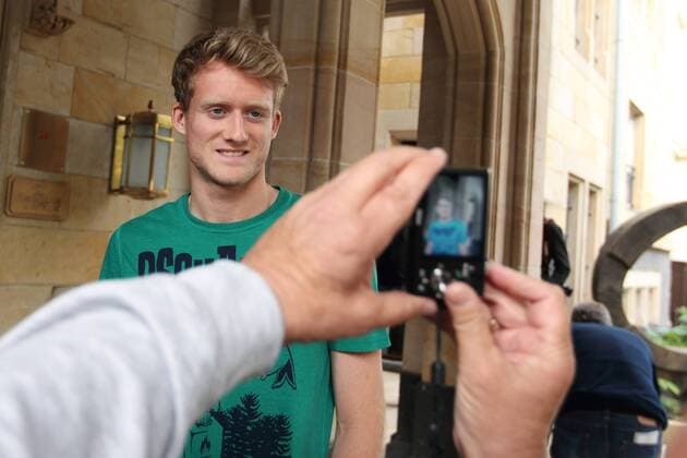 ANDRE SCHUERRLE TREFFEN DEUTSCHEN FUSSBALLNATIONALMANNSCHAFT FRANKFURT 27.5.11