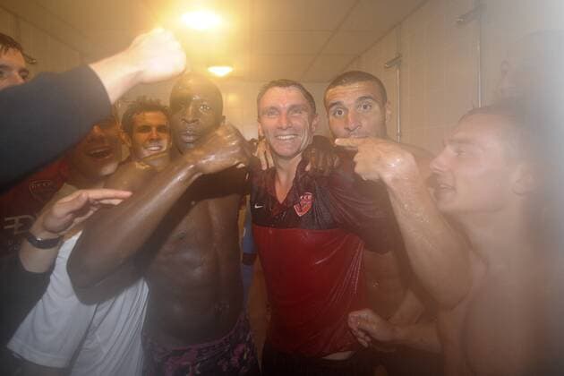 Dijon FCO feiert den Aufstieg - Patrice Carteron - Trainer - 27.05.2011 - Ligue 2 - JBAutissier 