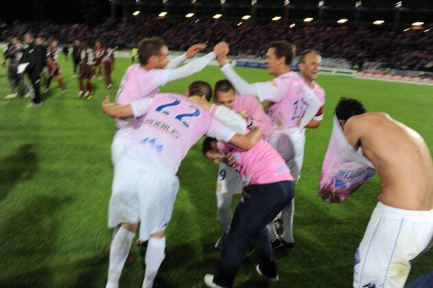 Evian TG Thonon Gaillard feiert den Aufstieg - Ligue 2 - 27.052011 - ArezkiHACID 