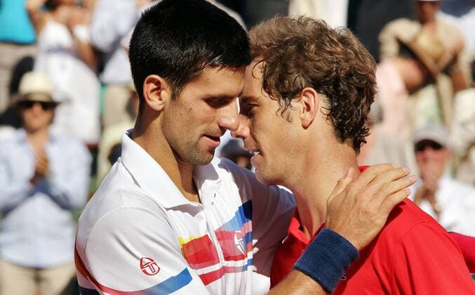 TENNIS - ATP, French Open 2011 PARIS,FRANKREICH,29.MAI.11 - TENNIS - ATP Tennis Herren World Tour, Grand Slam, Roland Garros, French Open. Bild zeigt Novak Djokovic (SRB) und Richard Gasquet (FRA). 