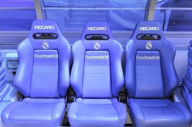 Sitze im VIP Bereich, Estadio Santiago Bernabeu, Fußballstadion des spanischen Vereins Real Madrid, 80354 Plätze, Madrid, Spanien, Europa iblebo01928654