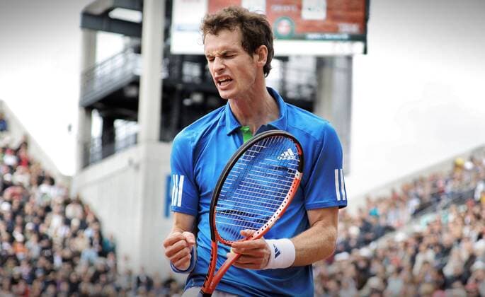 TENNIS - ATP, French Open 2011 PARIS,FRANKREICH,31.MAI.11 - TENNIS - ATP Tennis Herren World Tour, Grand Slam, Roland Garros, French Open. Bild zeigt den Jubel von Andy Murray (GBR). 
