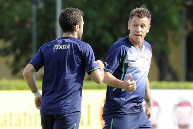 31.05.2011, Coverciano - Nationalteam Italien - Training 2011 - Antonio Cassano - Giuseppe Rossi 
