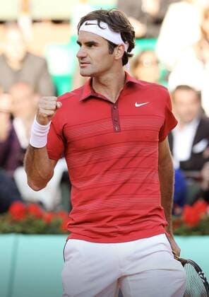 TENNIS - ATP, French Open 2011 PARIS,FRANKREICH,31.MAI.11 - TENNIS - ATP Tennis Herren World Tour, Grand Slam, Roland Garros, French Open. Bild zeigt den Jubel von Roger Federer (SUI). 