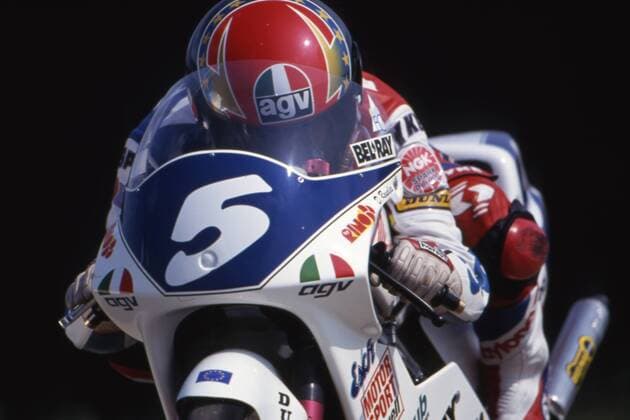 Dirk RAUDIES, Deutschland, Motorradfahrer, 125ccm-Klasse, Aktion auf Honda, Mai 1993.
