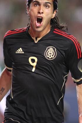 June 1, 2011: 8:50:11 PM - Mexico s Aldo De Nigris ( 9) celebrates after scoring a goal against New Zealand during their friendly as part of the 2011 FMF U.S. Tour at Invesco Field in Denver, Co. Mexico won the match 3-0. SOCCER: JUN 01 Mexico v New Zealand Icon14111060110 EDITORIAL USE ONLY