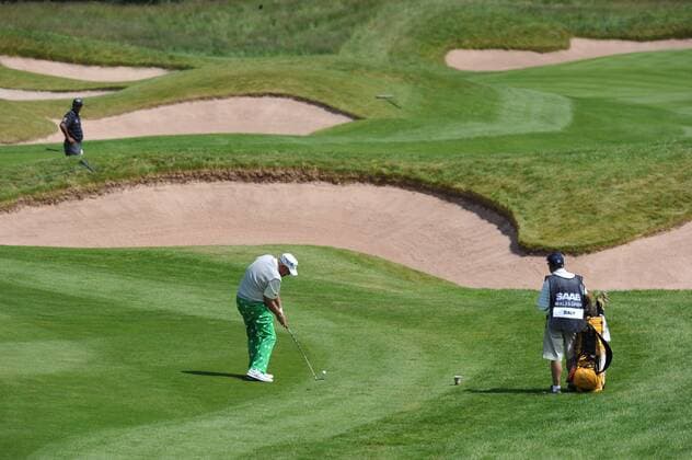 02.06.2011 John Daly (USA) in action during round 1 of the Saab Wales Open Golf Championship from Celtic Manor on the Twenty Ten Course in Newport Gwent Wales. xKevinxBatchelorx  ActionPlus11177785 Content restricted for UK based newspaper