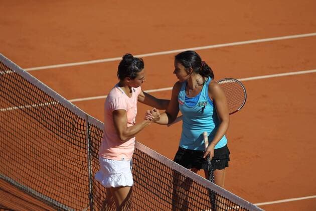Tennis : Roland Garros - 1 2 Finales Femmes - 02.06.2011 - Francesca Schiavone (ITA) contre Marion Bartoli (FRA) Tennis : Roland Garros - 1 2 Finales Femmes - 02.06.2011 - GwendolineLeGoff Panoramic 