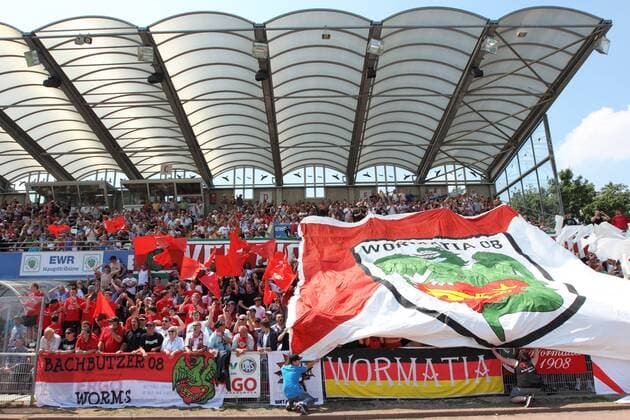 Fußball, Stadiongeschichte Wormatia Worms VFR WORMATIA 08 WORMS FANS - 20.5.11