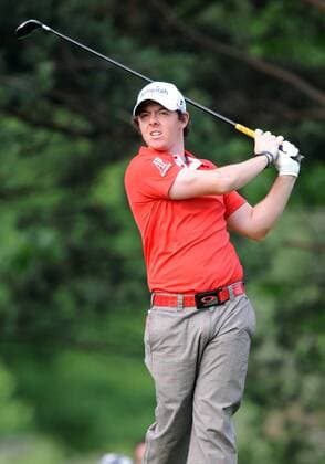 3 June 2011: Rory McIlroy tees off at the second during the Memorial Golf Tournament second round of play at Muirfield Village Golf Course in Dublin, OH. PGA Golf Herren JUN 03 Memorial - Second Round Icon154110603001 EDITORIAL USE ONLY