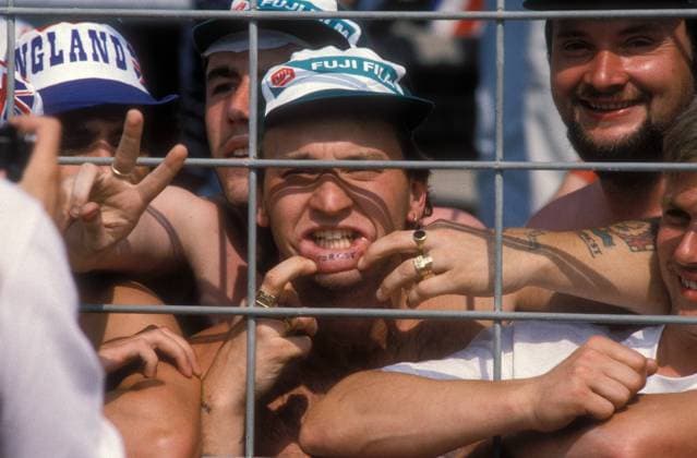 Europameisterschaft 1988 in Düsseldorf - Vorrunde - Fans aus England