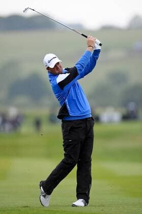 05.06.2011 Day four of the SAAB Wales Open Golf from Celtic Manor. Jamie DONALDSON (WAL) in action on the fairway of the 1st during the fourth and final round on the Twenty Ten course. xRoganxThomsonx  ActionPlus11179399 Content restricted for UK based newspaper