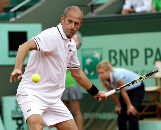 05.06.2011, Paris, France - Guy Forget (FRA) in the Men s Legends Over 45 final at Roland Garros. xMichaelxCullenx  ActionPlus11179413 Content restricted for UK based newspaper
