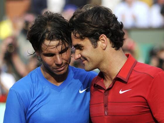 Tennis Roland Garros 2011 Paris Frankreich Rafael Nadal gewinnt zum sechsten mal die French Open, Roger Federer (Schweiz)