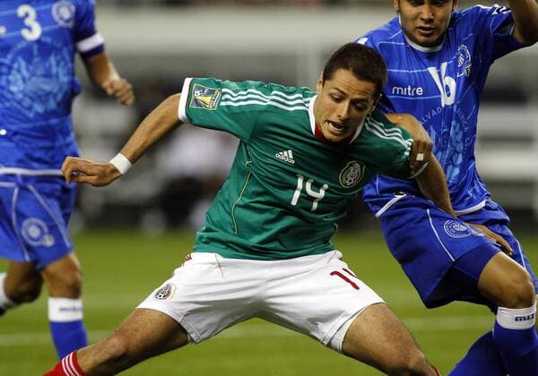 05 June 2011: Mexico forward Javier Chicharito Hernandez (14) during the 5-0 Mexico victory over El Salvador in the first round of the CONCACAF Gold Cup game played at Cowboys Stadium in Arlington, TX SOCCER: JUN 05 CONCACAF Gold Cup - First Round - Mexico v El Salvador Icon1106050091 EDITORIAL USE ONLY
