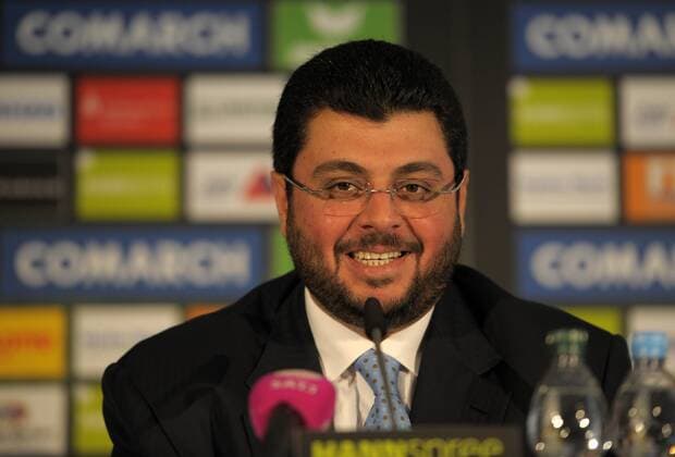 07.06.2011, Fussball 2.Bundesliga 2011 2012, TSV 1860 München, Pressekonferenz zur Kooperation mit Investor Hasan Ismaik (Jordanien) in der Allianz-Arena Loge. Hasan Ismaik ist gut gelaunt.