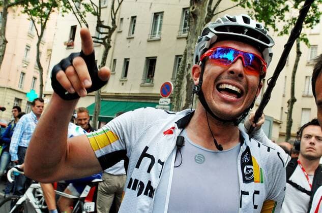 John DEGENKOLB ( GER Team HTC - Highroad ) gewinnt die 2.Etappe des Criterium du Dauphine - Event: Criterium du Dauphine 2011 - 2.Etappe - Voiron nach Lyon 179.0 km - Location: Lyon - Frankreich - Europa - Datum: 07.06.2011 - Contact