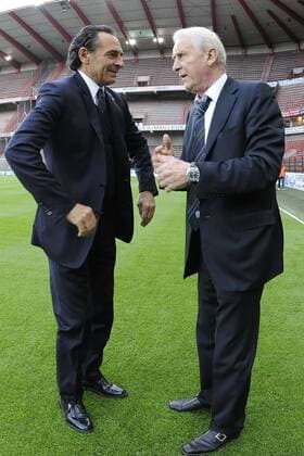 Liege, Italien - Irland, Cesare Prandelli-Giovanni Trapattoni 
