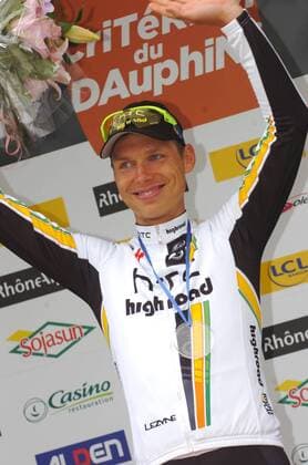 Grenoble, 08.06.2011 - Criterium du Dauphine 2011 - 3. Etappe: Grenoble - Grenoble Einzelzeitfahren - Htc - High Road 2011, Etappensieger Tony Martin, Grenoble  o0 Siegerehrung