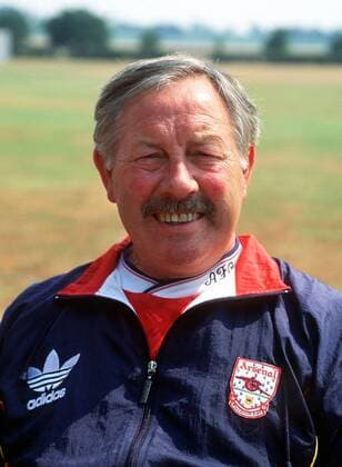 Fußball, Trainerhistorie, FC Arsenal Steve Burtenshaw - Arsenal FC Coach. Arsenal FC Photocall 1990 91. 