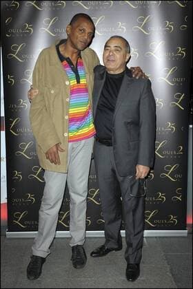 Bernard Lama und Michel Acaries - Feierlichkeit im Louis 25 LXXV in Paris Frankreich zum 10. Jubiläum des Karriereendes Bernard Lamas- JBAutissier 