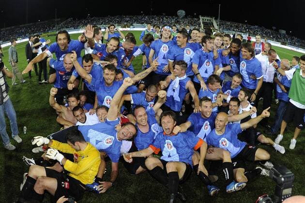 Novara 12 06 2011 - play off serie B Novara Calcio 1908 - Calcio Padova: Novara Calcio 1908 feiert den Aufstieg 2011  o0 fisheye totale