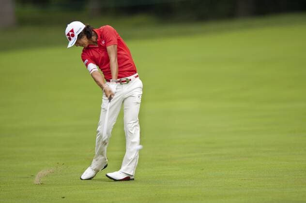 June 16, 2011 - Bethesda, Maryland, U.S. - RYO ISHIAWA hits his approach shot on the 11th hole at Congressional Country Club during the first round of the U.S. Open in Bethesda, MD. Golf 2011- U.S. Open First Round - ZUMAmv2