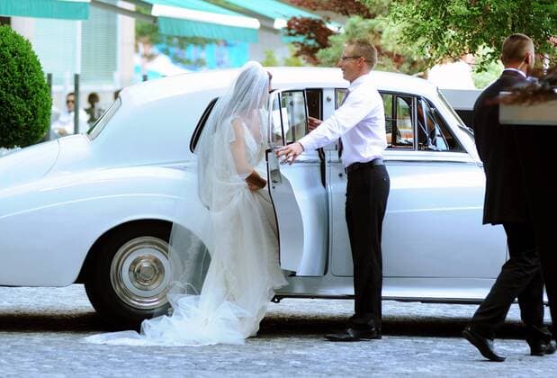 Czech model Alena Seredova got married in Prague with Italian soccer player Gianluigi Buffon (Juventus Turin) on June 16, 2011. Rolls Royce which drove Seredova to the wedding. (CTKxPhoto VeronikaxSimkova)  CTKPhoto42201106160492101