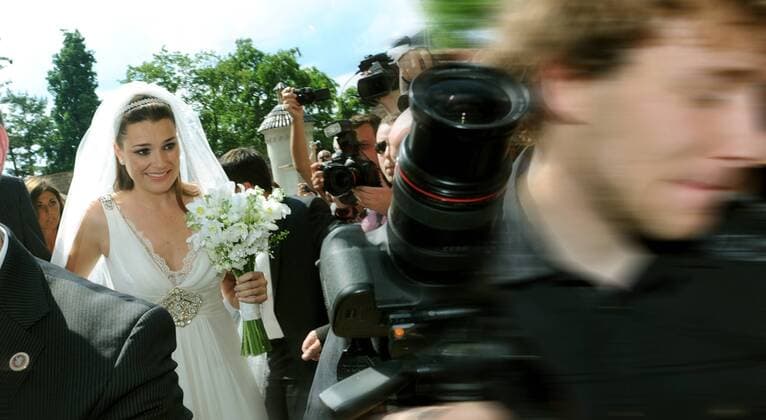 Czech model Alena Seredova (middle) got married in Prague with Italian soccer player Gianluigi Buffon (Juventus Turin) on June 16, 2011. (CTKxPhoto VeronikaxSimkova)  CTKPhoto432201106160493201