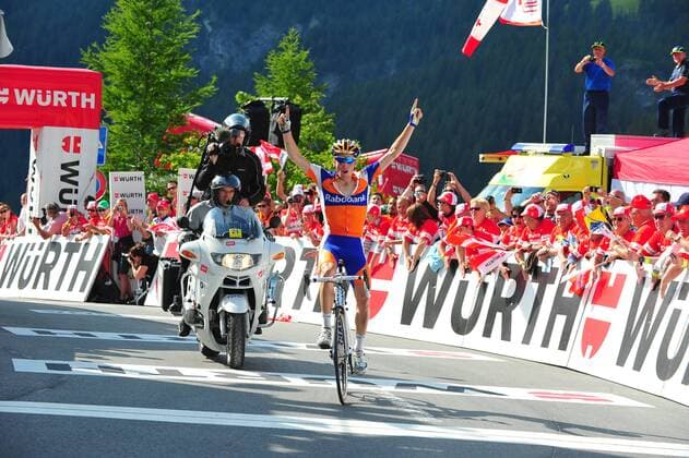 Tour de Suisse, 6. Etappe, Tobel Tägerschen - Triesenberg Malbun --- Etappensieger Steven Kruijswijk (Rabobank) 