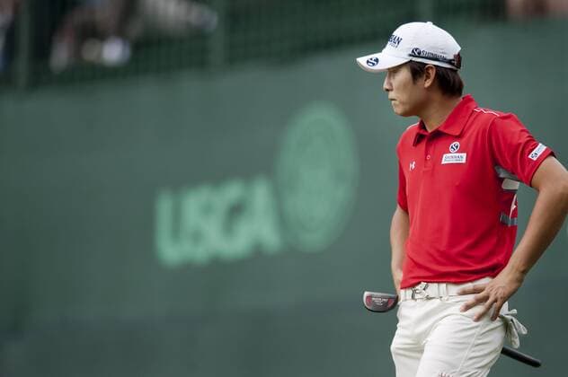 June 17, 2011 - Bethesda, Maryland, U.S. - KYUNG-TAE KIM on the 15th hole at Congressional Country Club during the second round of the U.S. Open in Bethesda, MD. Golf 2011- US Open Second Round - ZUMAmv2
