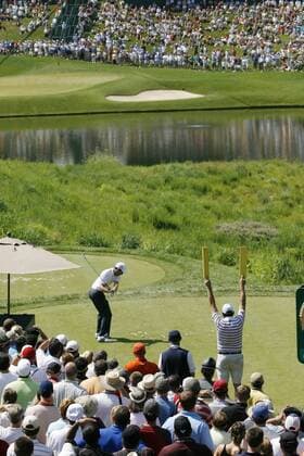 June 17, 2011 - Bethesda, Maryland, U.S. - CHARL SCHWARTZEL tees off on hole 10 during the second round of play at the U.S. Open Golf 2011 - US Open Second Round - ZUMAb21 o0 Fan