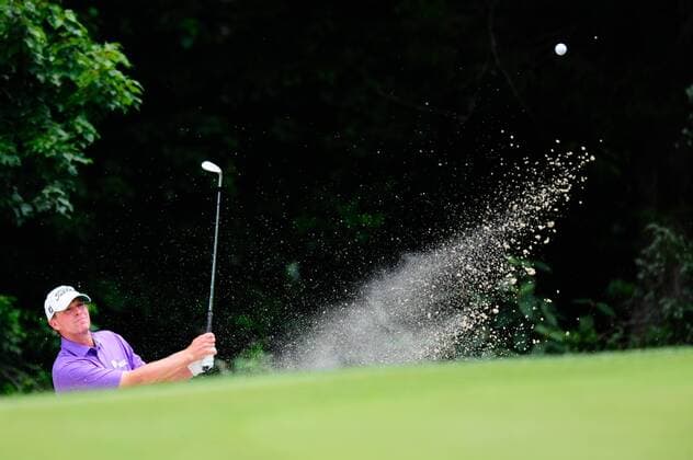 June 17, 2011 - Steve Stricker hits out of the sixteenth bunker during second round play at the US Open Championship at Congressional Country Club in Potomac, MD. Golf 2011: US Open JUN 17 - ZUMAcjm