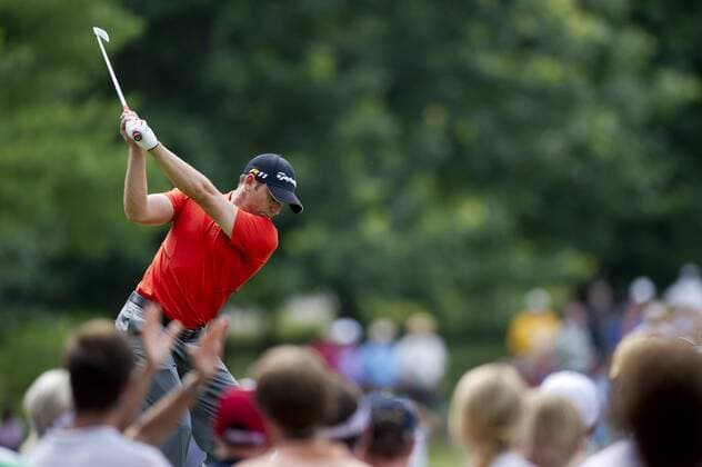 June 18, 2011 - Bethesda, Maryland, U.S. - SERGIO GARCIA hits his tee shot on the 2nd hole at Congressional Country Club during the third round of the U.S. Open in Bethesda, MD. Golf 2011- US Open Third Round - ZUMAmv2