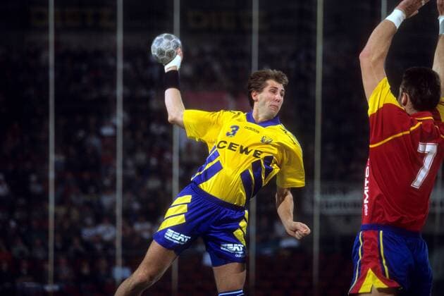 Magnus Wislander (SWE) Handball Länderspiel Herren Nationalteam Aufnahmedatum geschätzt, Gruppe