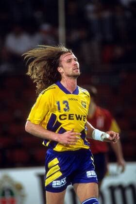Staffan Olsson (SWE) Handball Länderspiel Herren Handball 1997 Nationalteam Aufnahmedatum geschätzt, Einzelbild