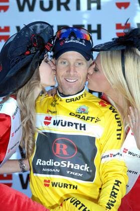 Levi LEIPHEIMER ( USA Team RadioShack ) wird am Ende Dank eines hervorragenden Zeitfahrens noch Gesamtsieger der 75. Tour de Suisse - Event: Tour de Suisse - Tour of Switzerland 2011 - 9.Etappe - Schaffhausen nach Schaffhausen I.T.T. Einzelzeitfahren - 32.1 km - Location: Schaffhausen - Schweiz - Europa - Datum: 19.06.2011 - Contact