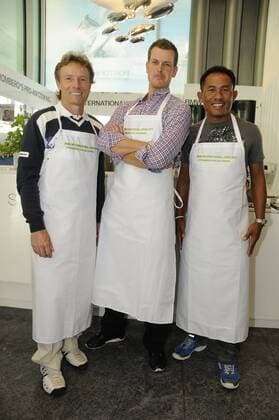 Muenchen 21.06.11 BMW Pavillion, International Open, Stromberg Pro-Am Cooking: Bernhard Langer , Henrik Stenson , Thongchai Jaidee , o00 privat