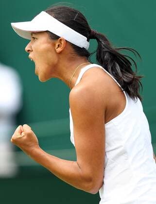 Tennis - The Championships Wimbledon - Day 2 Anne Keothavong (GBR) during the second round at Wimbledon 2011. 