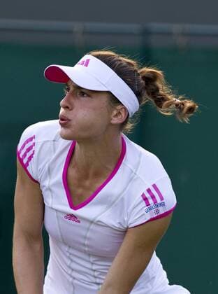Tennis: Wimbledon Championship 2011, Andrea Petkovic from Germany in action during her second round match on Day Three of the Wimbledon Lawn Tennis Championships at the All England Lawn Tennis and Croquet Club, June 22, 2011, London, England. xHOCHxZWEIx xKirstenxHolstx