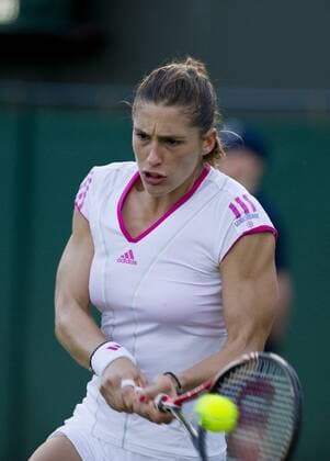 Tennis: Wimbledon Championship 2011, Andrea Petkovic from Germany in action during her second round match on Day Three of the Wimbledon Lawn Tennis Championships at the All England Lawn Tennis and Croquet Club, June 22, 2011, London, England. xHOCHxZWEIx xKirstenxHolstx