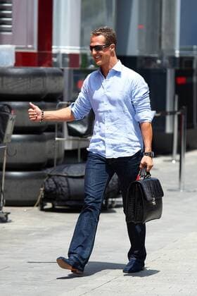 23.06.2011 Formula 1 Grand Prix from the Valencia Street Circuit in Spain. Michael Schumacher walks through the paddock. xXaumexOllerosx  ActionPlus20110720 Content restricted for UK based newspaper