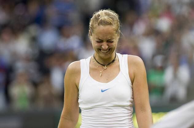 Tennis: Wimbledon Championship 2011, Sabine Lisicki from Germany is overjoyed after beating Na Li from China on Day Four of the Wimbledon Lawn Tennis Championships at the All England Lawn Tennis and Croquet Club, June 23, 2011, London, England. xHOCHxZWEIx xKirstenxHolstx