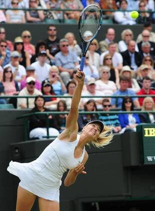 LONDON, June 24, 2011 - Maria Sharapova of Russia during her second round match at the 2011 Wimbledon Championships in London, Britain, June 24, 2011. 