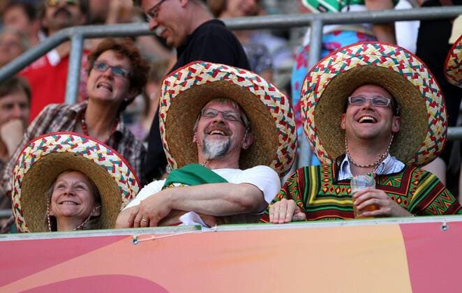 FIFA Frauen Weltmeisterschaft 2011 - Wolfsburg , 270611 - Mexikanische Fans
