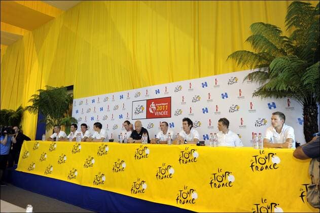 Equipe Sky Cyclisme : Conference de presse des equipes - Tour de France - 30.06.2011 - PhotoNews Panoramic 